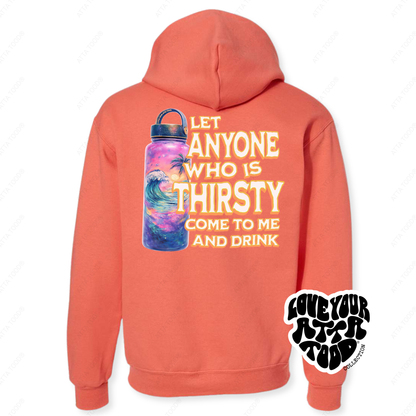 John 7:37 Tropical Water Bottle Christian Hoodie | ATTA TOOD®