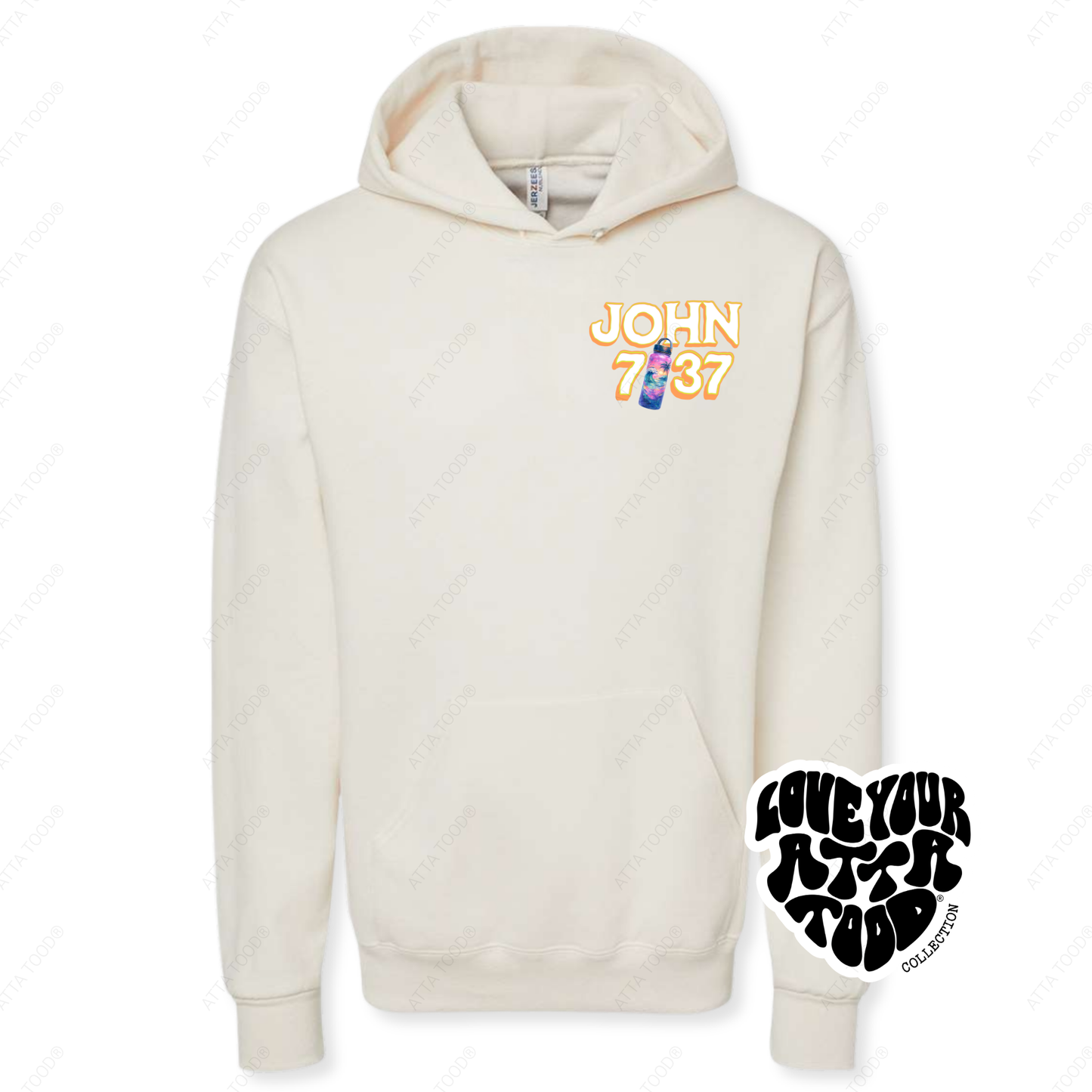 John 7:37 Tropical Water Bottle Christian Hoodie | ATTA TOOD®