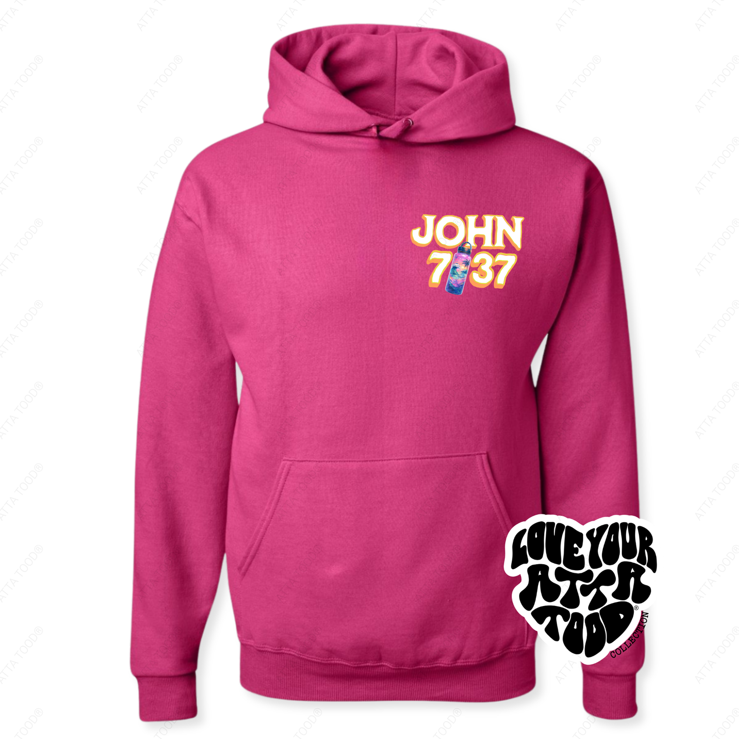 John 7:37 Tropical Water Bottle Christian Hoodie | ATTA TOOD®