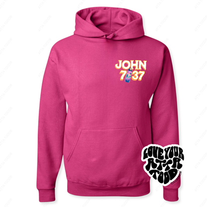 John 7:37 Tropical Water Bottle Christian Hoodie | ATTA TOOD®