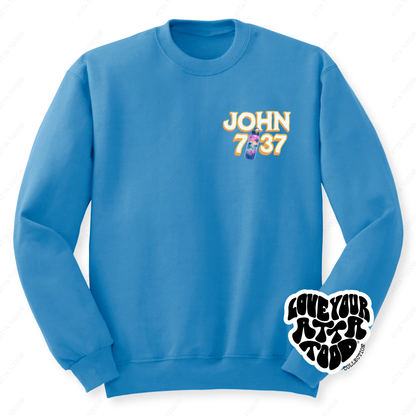John 7:37 Tropical Water Bottle Christian Sweatshirt | ATTA TOOD®