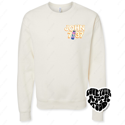 John 7:37 Tropical Water Bottle Christian Sweatshirt | ATTA TOOD®
