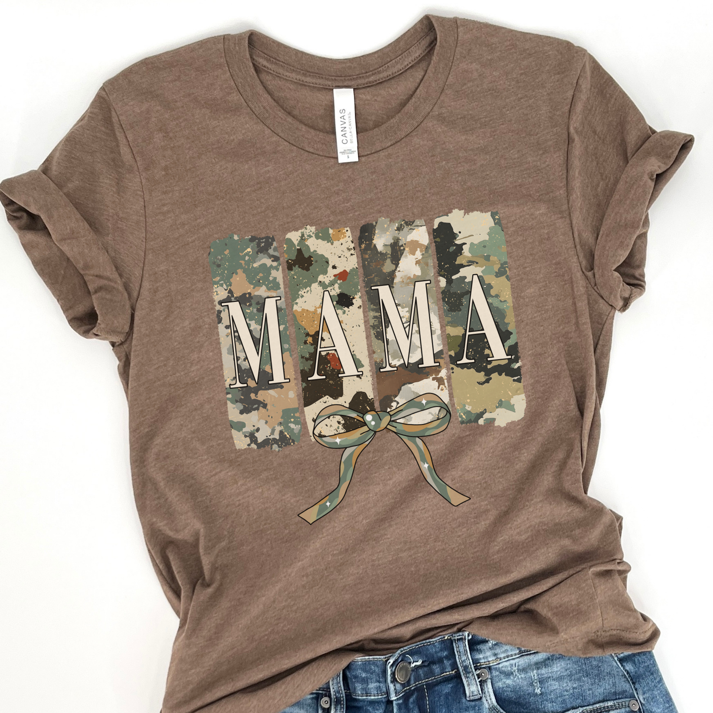 Mama camouflage graphic t-shirt