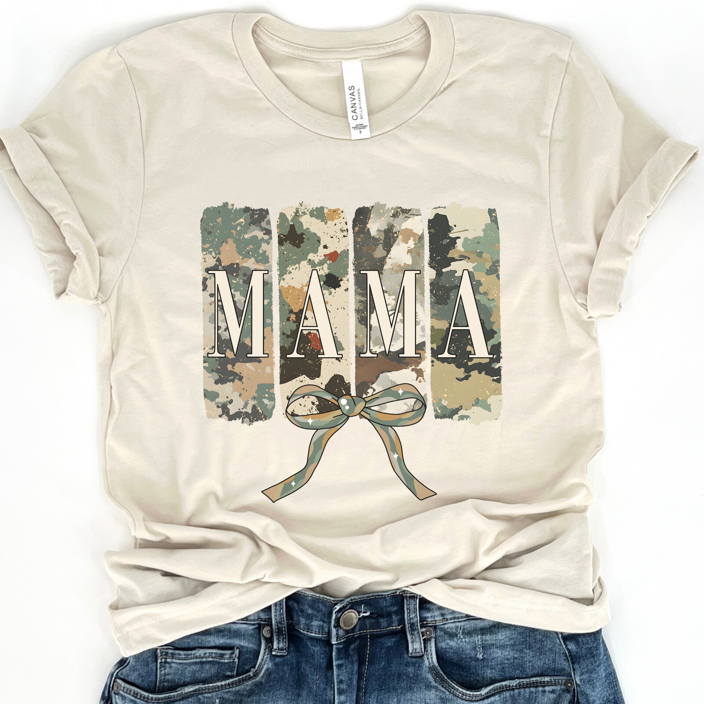 Mama camouflage graphic t-shirt