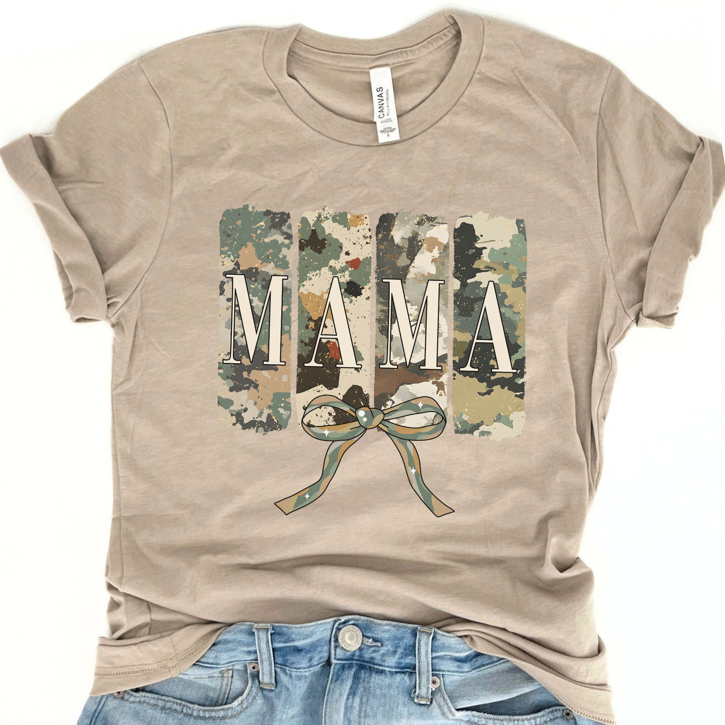 Mama camouflage graphic t-shirt
