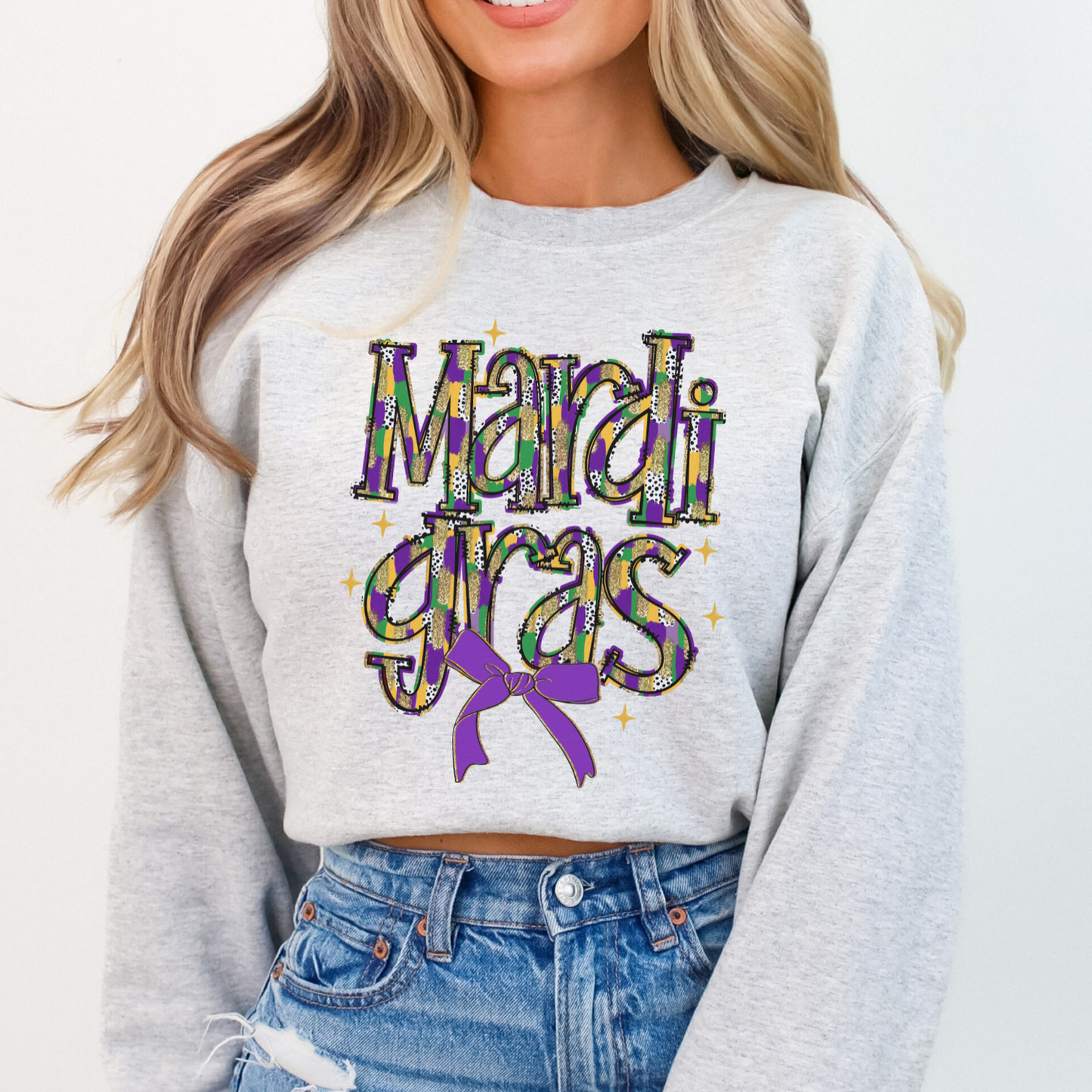 Mardi Gras celebration graphic sweatshirt