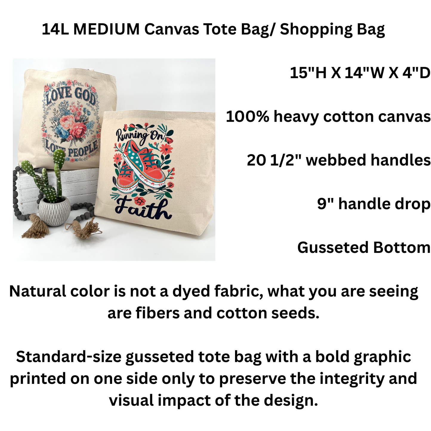 The Lord Will Provide Canvas Tote Bag | Faith Based Gift