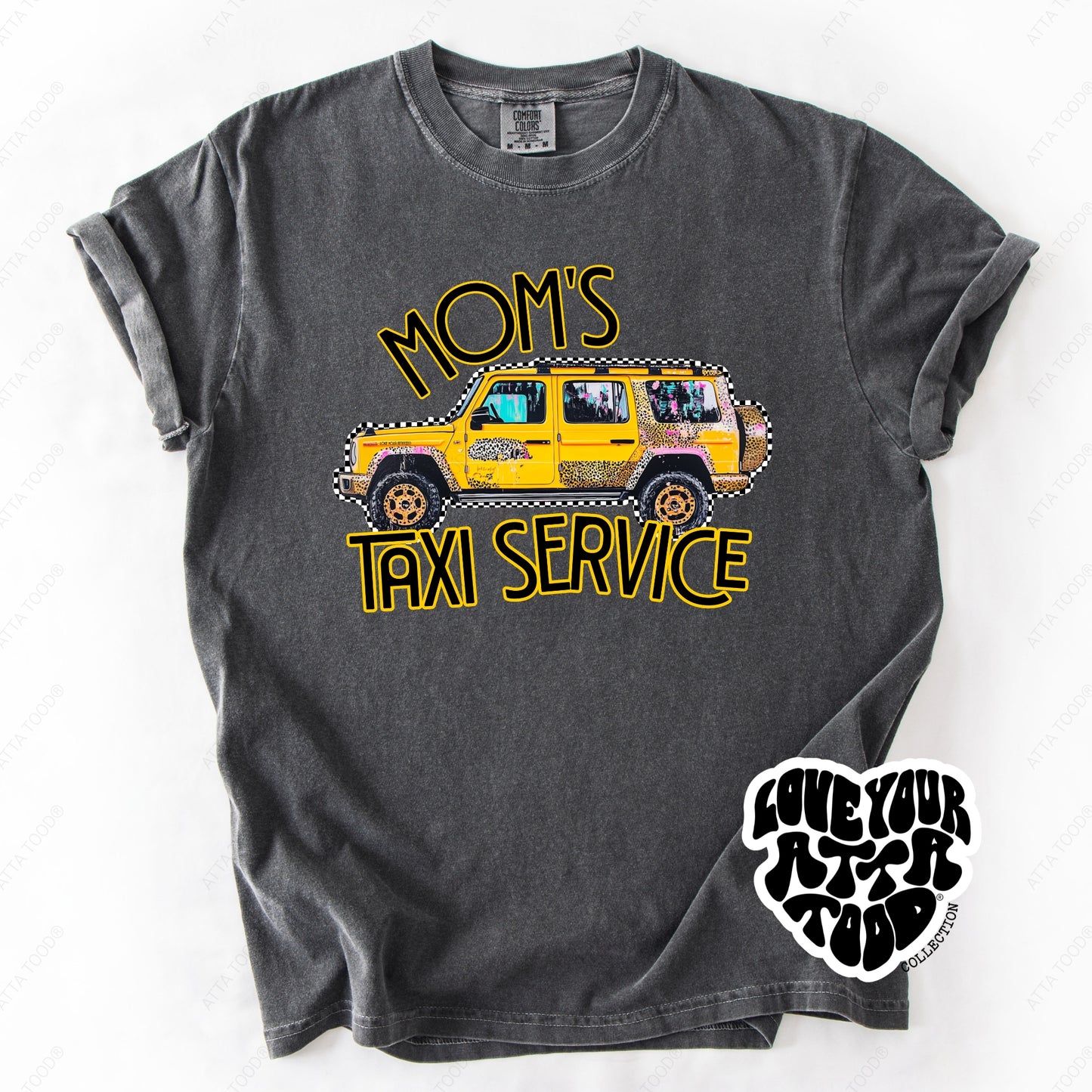 Mom Taxi Service Off Road SUV Graphic Tee | ATTA TOOD®
