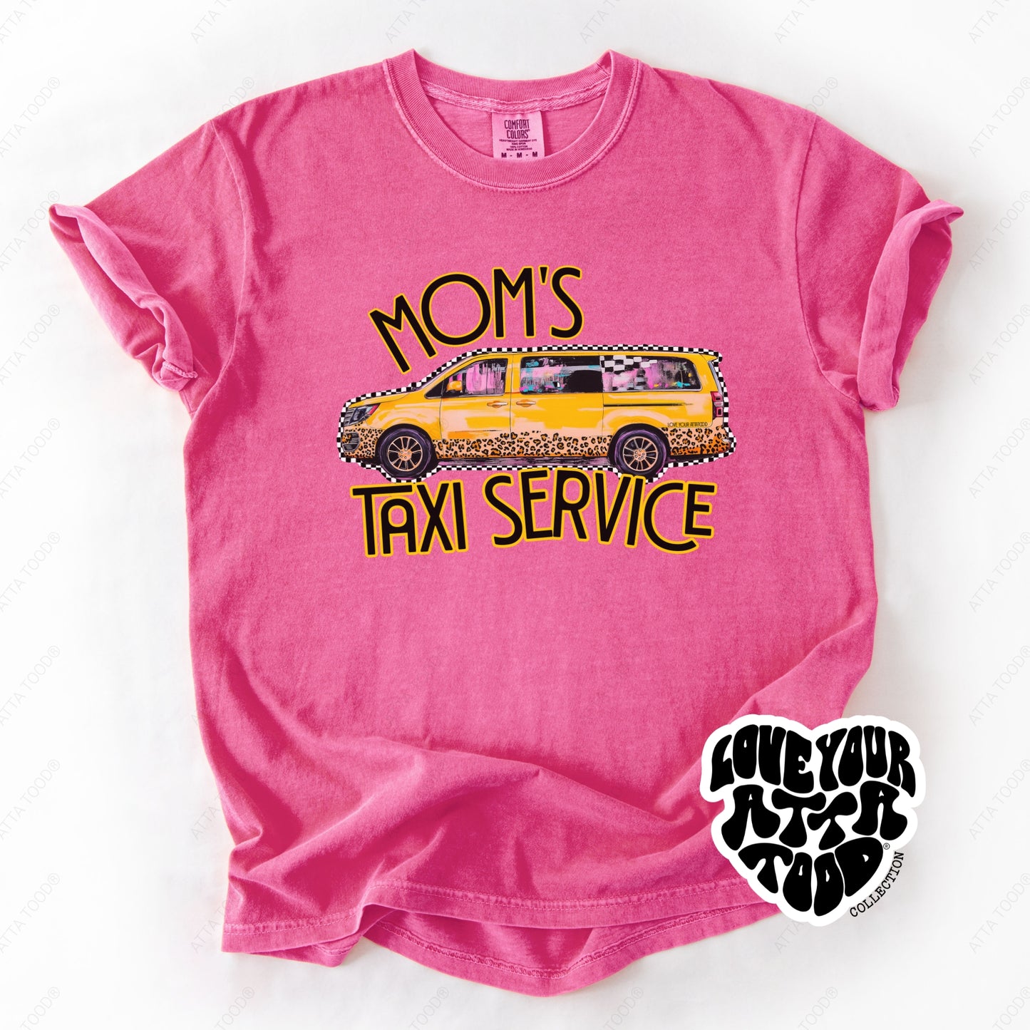 Mom Taxi Service Mini Van Graphic Tee | ATTA TOOD®