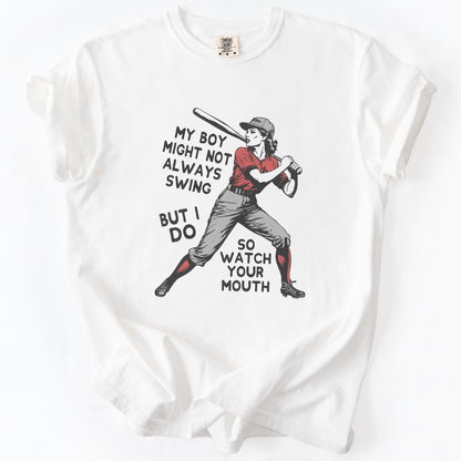 My boy might not always swing Comfort Colors® baseball t-shirt