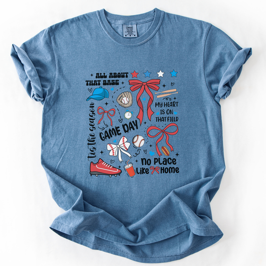 My heart is on that field Comfort Colors® baseball t-shirt