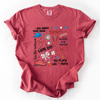 My heart is on that field Comfort Colors® baseball t-shirt
