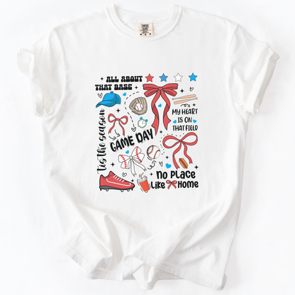 My heart is on that field Comfort Colors® baseball t-shirt