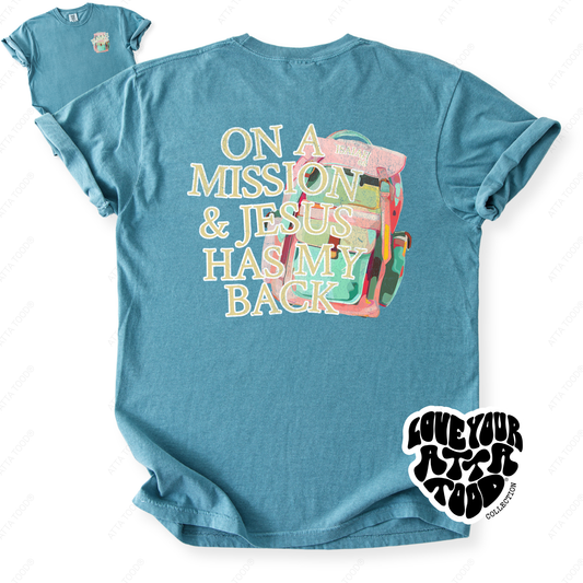 Isaiah 6:8 On A Mission Backpack T-Shirt | ATTA TOOD®