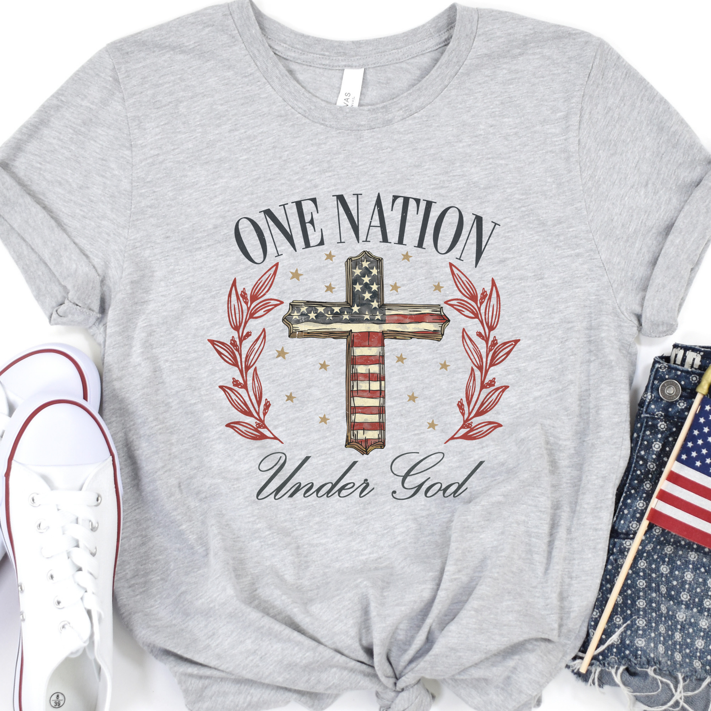 One Nation Under God 4th of July unisex graphic t-shirt
