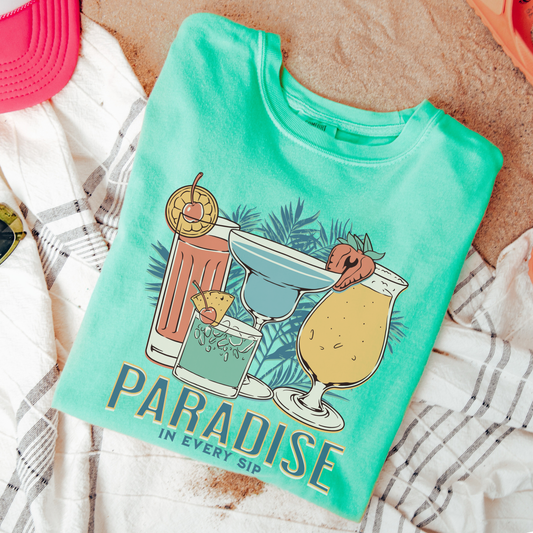 Paradise in every sip Comfort Colors® t-shirt