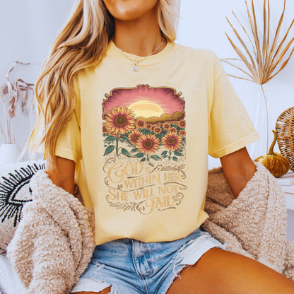 God Is Within Her Christian Scripture Graphic T-Shirt | ATTA TOOD®