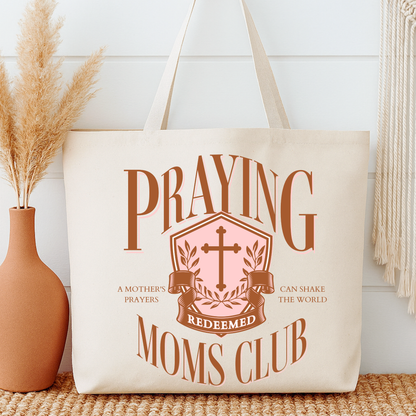 Praying Moms Club Canvas Tote bag | Faithbased | ATTA TOOD®