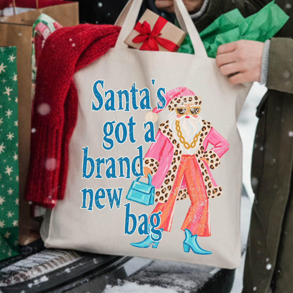 Santa’s Got a Brand New Bag | Custom Store Christmas Tote