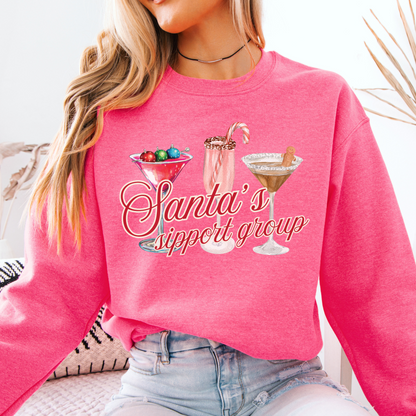 Santa's Christmas Cocktails Graphic Sweatshirt | ATTA TODO®