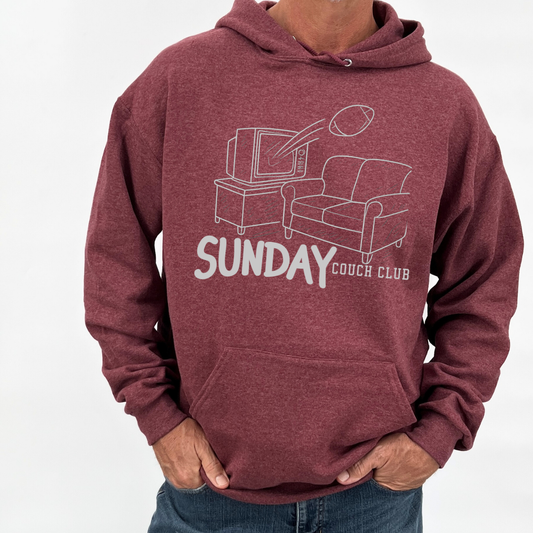 Sunday football couch club unisex hooded sweatshirt | ATTA TOOD®