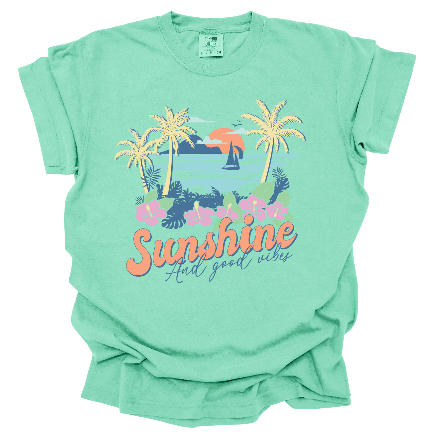 Sunshine and Good Vibes Comfort Colors® summer t-shirt