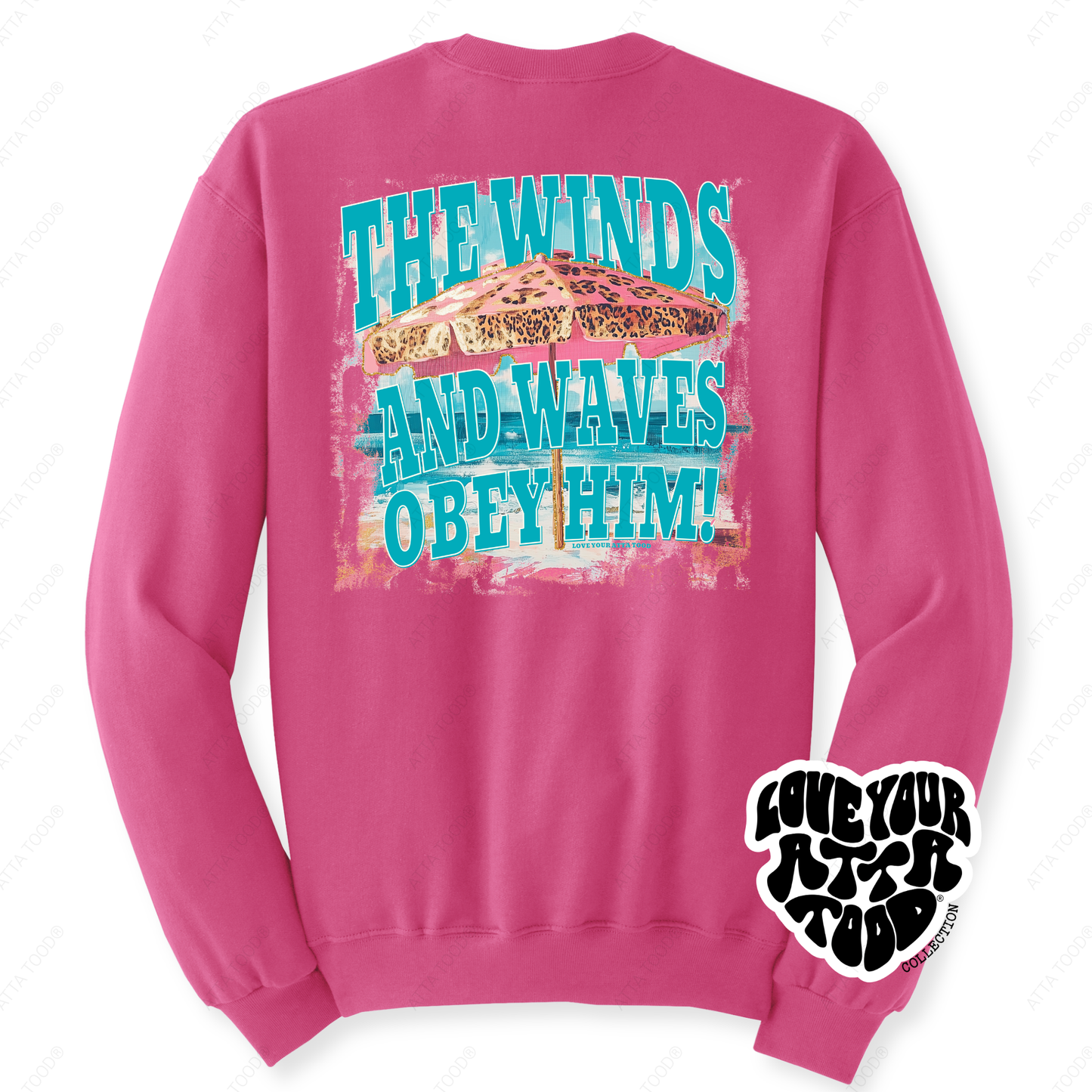 Beach Umbrella Christian Faith Graphic Sweatshirt | Coastal