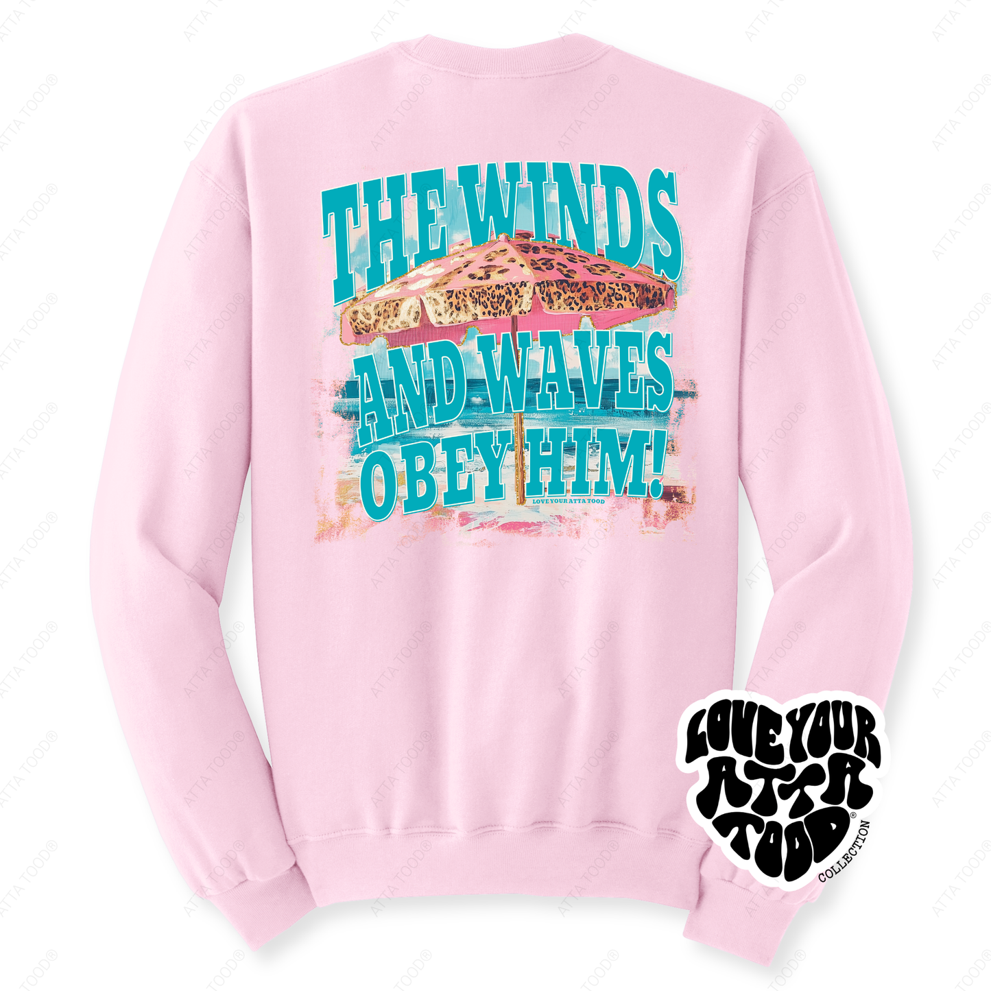 Beach Umbrella Christian Faith Graphic Sweatshirt | Coastal