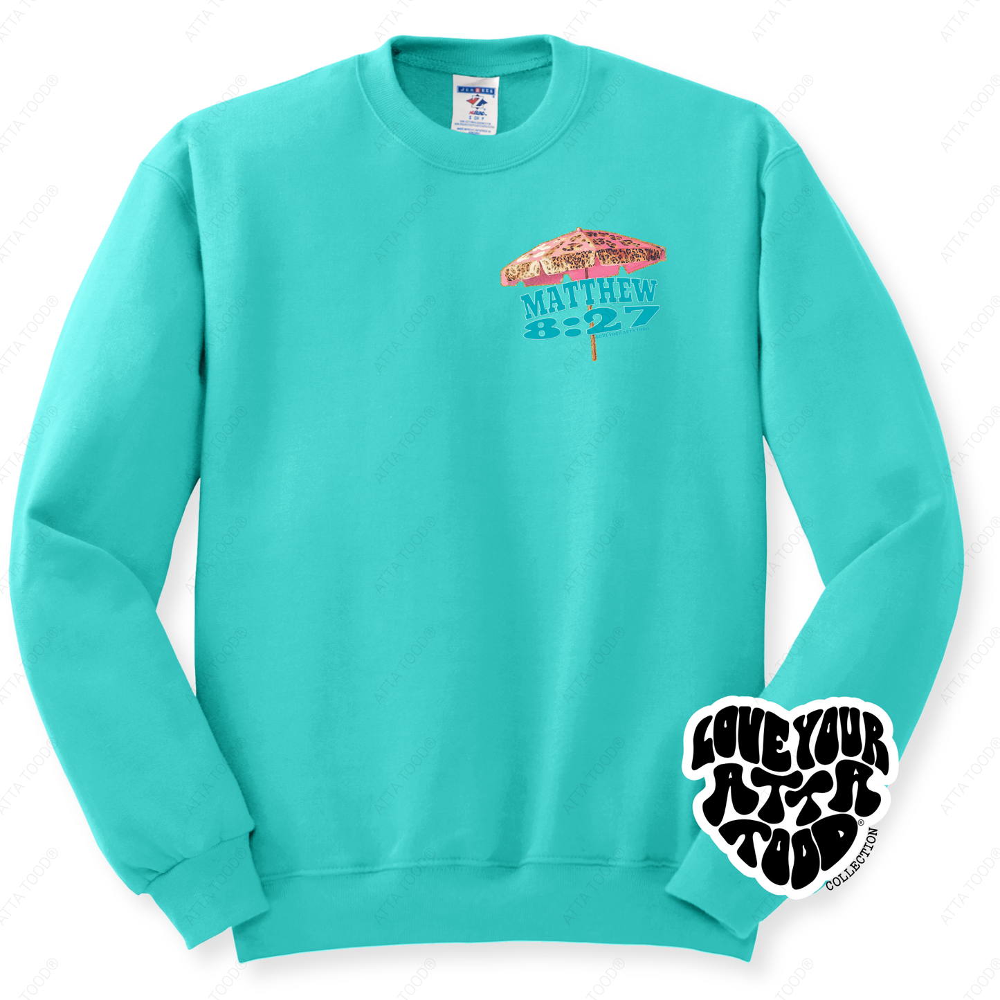 Beach Umbrella Christian Faith Graphic Sweatshirt | Coastal