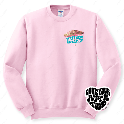 Beach Umbrella Christian Faith Graphic Sweatshirt | Coastal