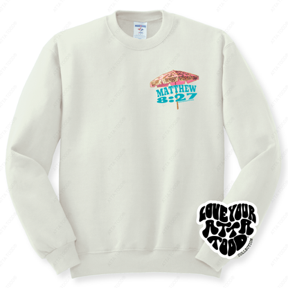 Beach Umbrella Christian Faith Graphic Sweatshirt | Coastal