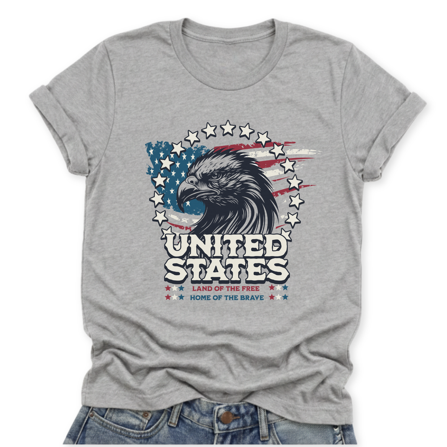 USA Patriotic Eagle Graphic Tee | 4th of July | America 250