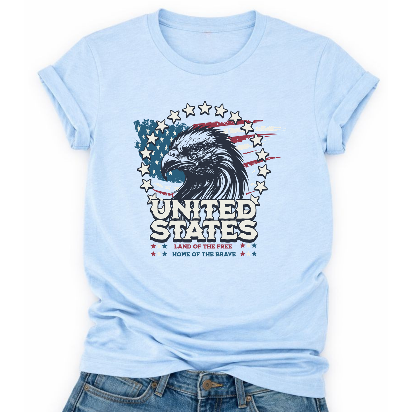 USA Patriotic Eagle Graphic Tee | 4th of July | America 250