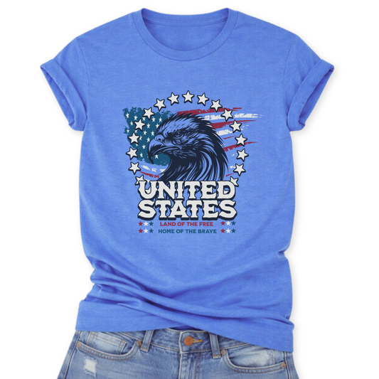 USA Patriotic Eagle Graphic Tee | 4th of July | America 250
