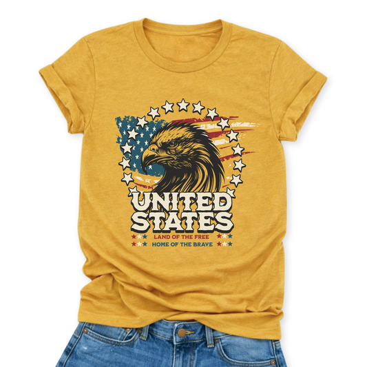 USA Patriotic Eagle Graphic Tee | 4th of July | America 250