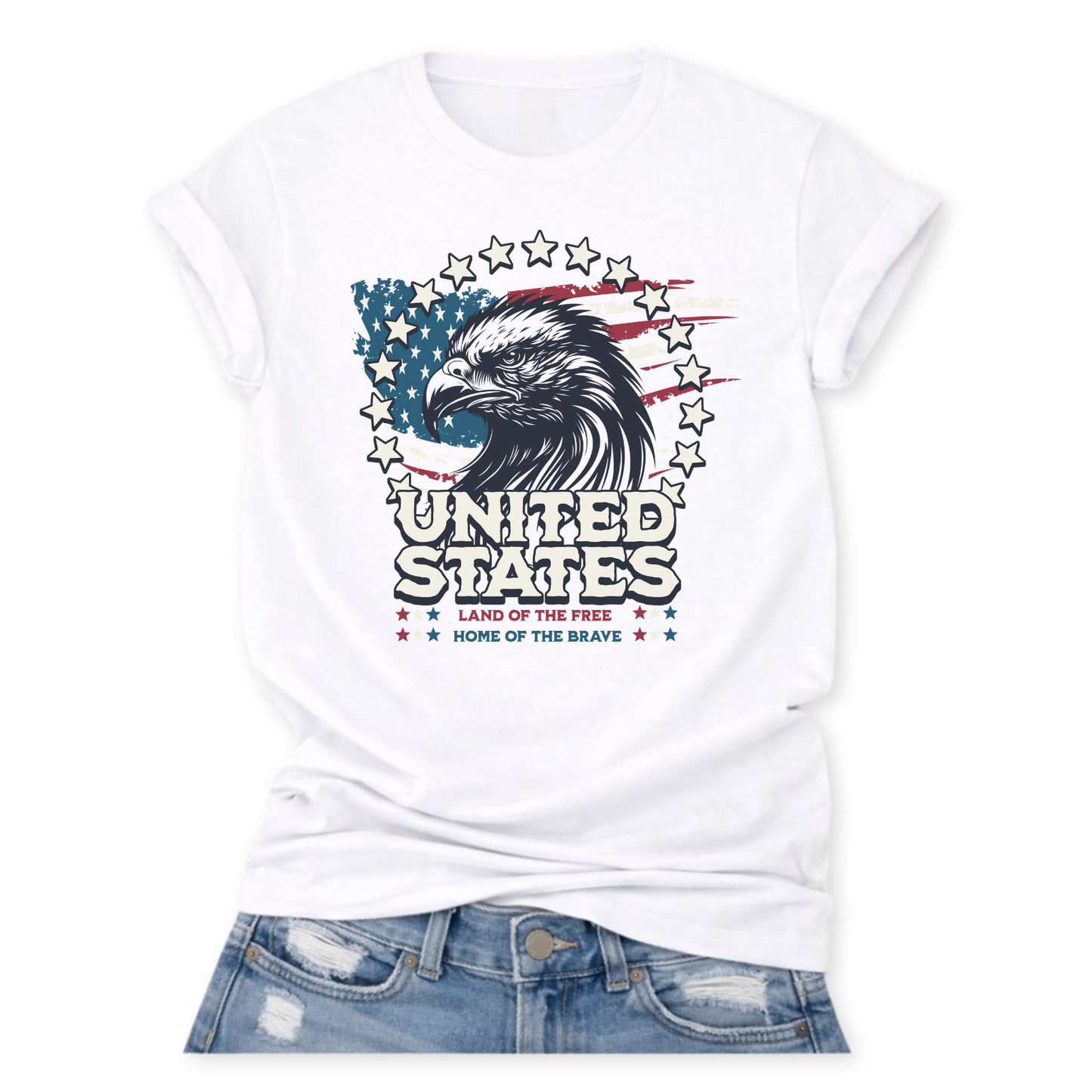 USA Patriotic Eagle Graphic Tee | 4th of July | America 250