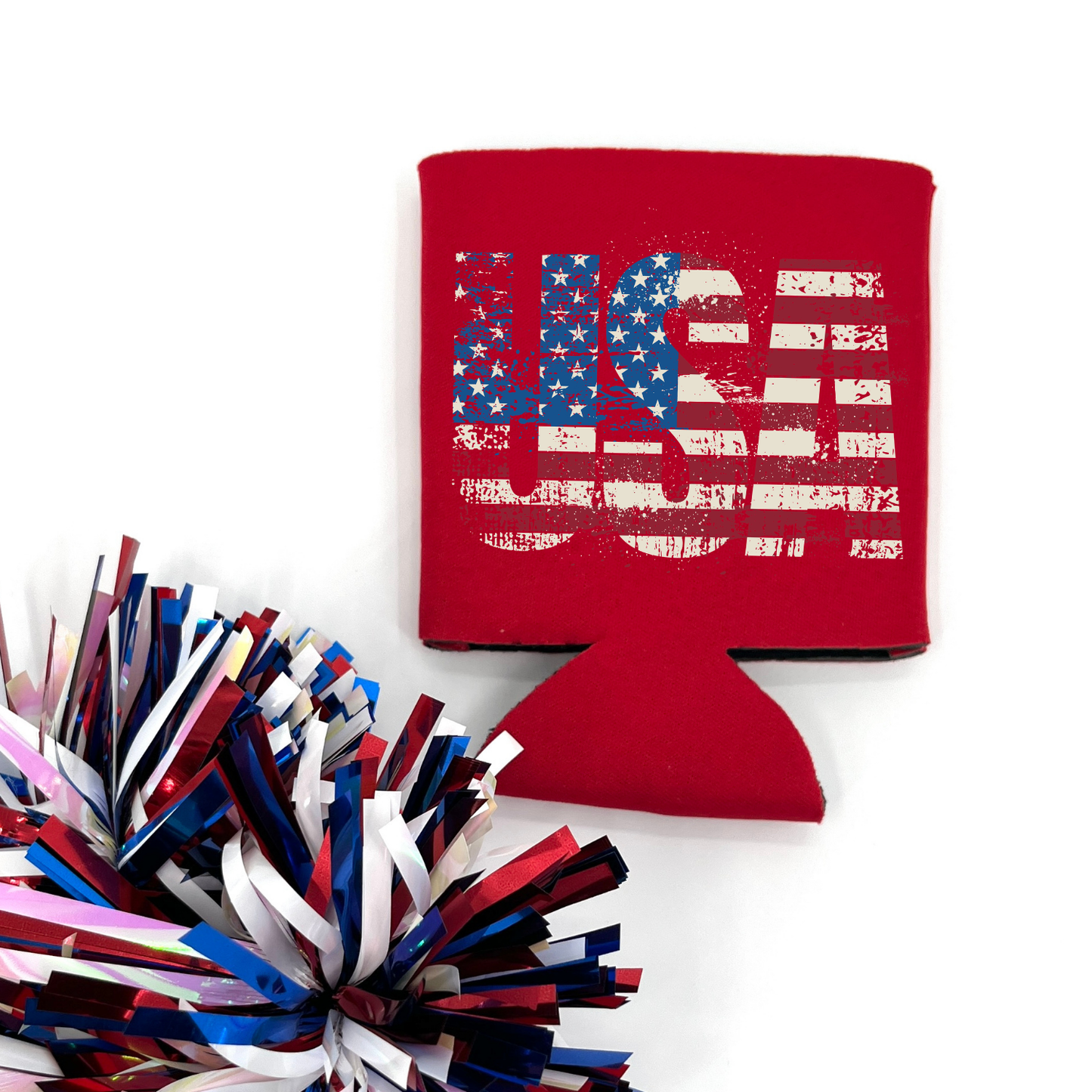 Patriotic USA Flag Drink Sleeve | Fourth of July Party Favor
