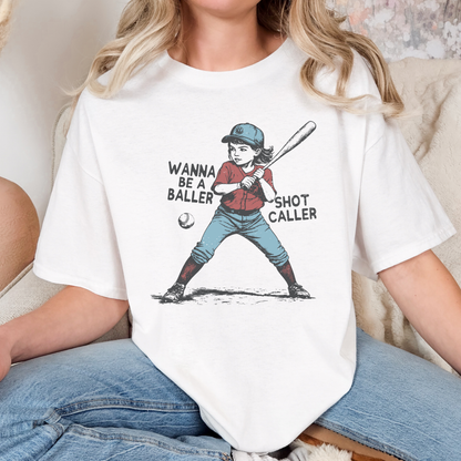 Wanna be a baller Comfort Colors® unisex baseball graphic t-shirt