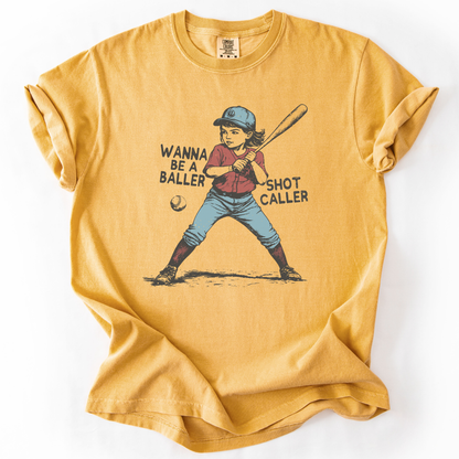 Wanna be a baller Comfort Colors® unisex baseball graphic t-shirt