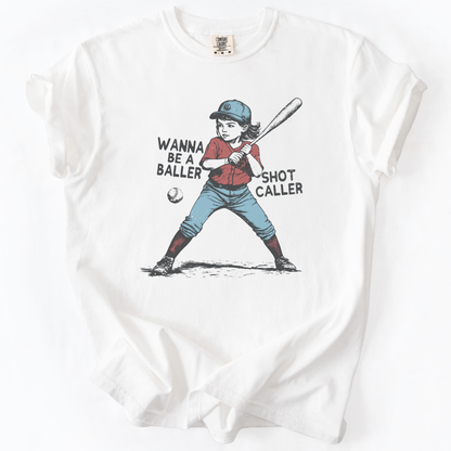 Wanna be a baller Comfort Colors® unisex baseball graphic t-shirt