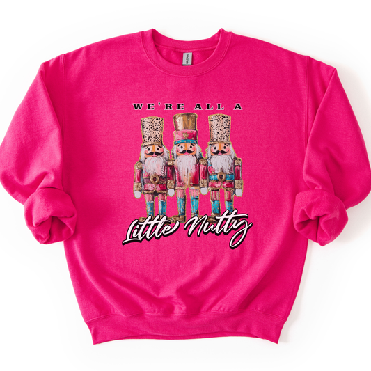 A Little Nutty Custom Christmas Nutcrackers Sweatshirt