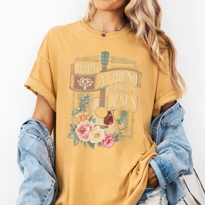 What a Friend in Jesus Country Christian Graphic T-Shirt | ATTA TOOD®