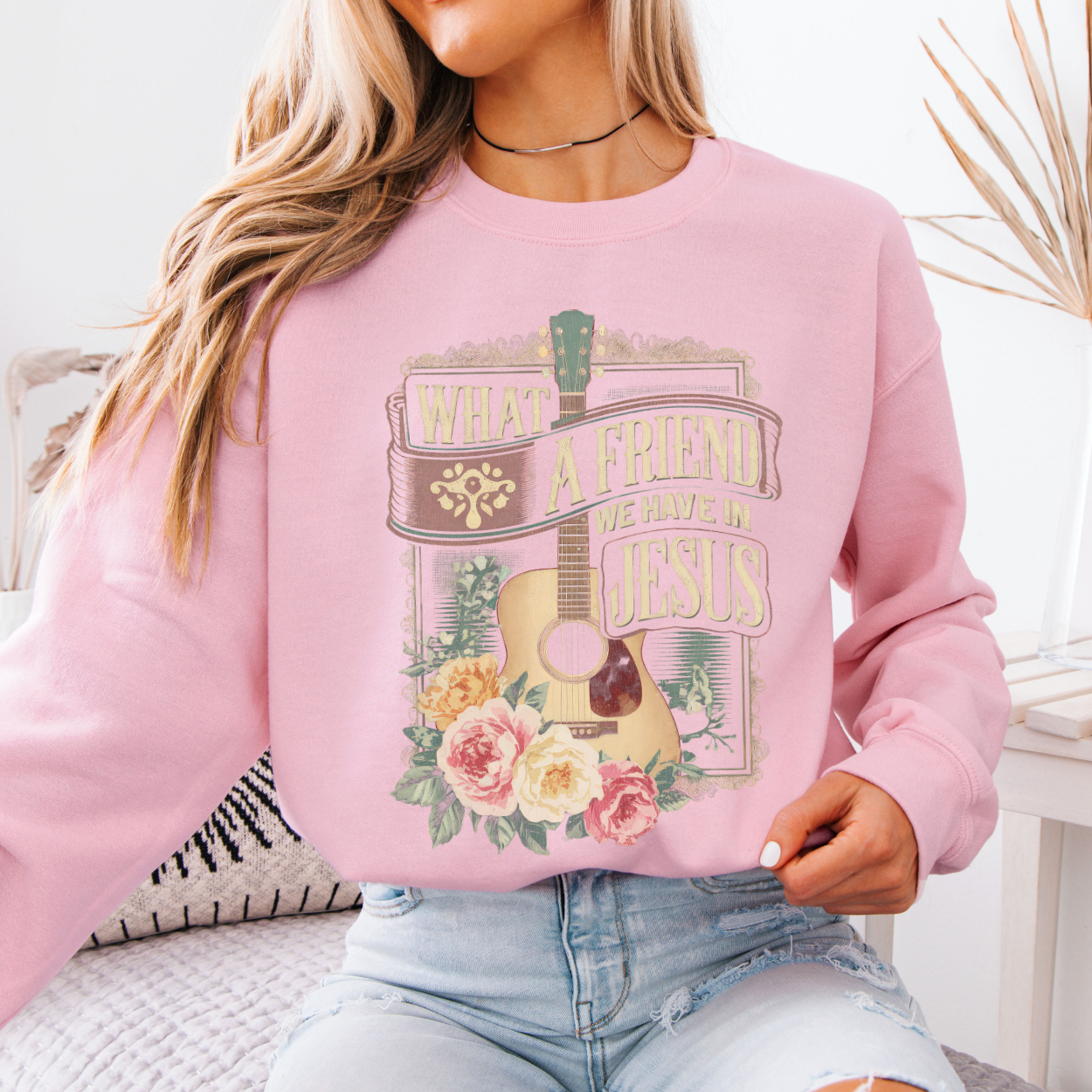What a Friend in Jesus Christian Graphic Sweatshirt | ATTA TOOD®