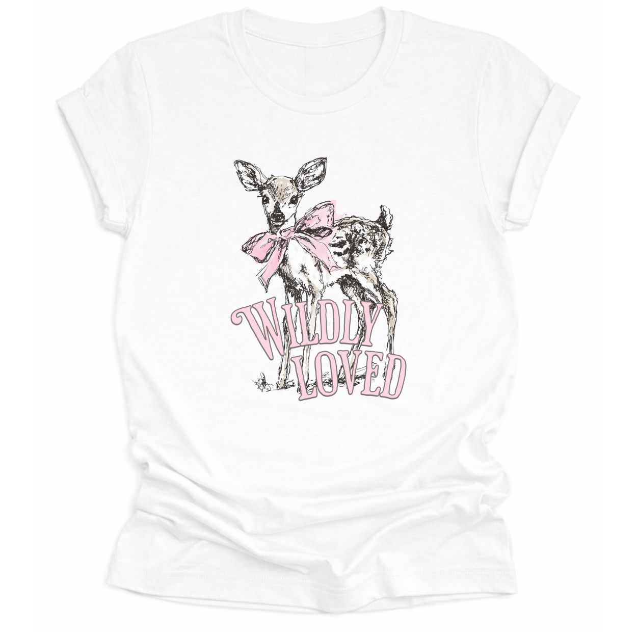 Wildly Loved Baby Fawn Easter Graphic T-Shirt
