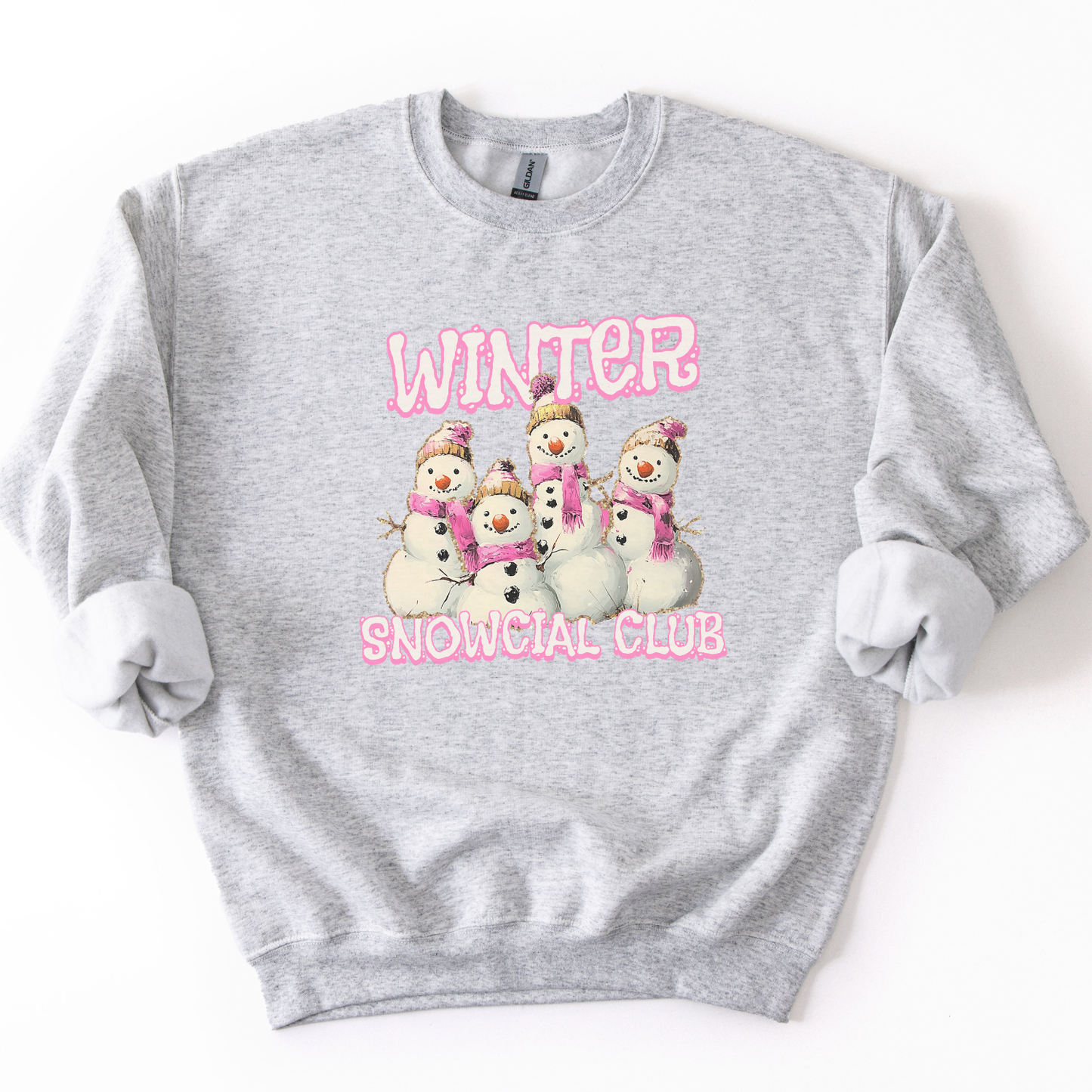 Funny Winter Snowman Club Graphic Crewneck | Holiday