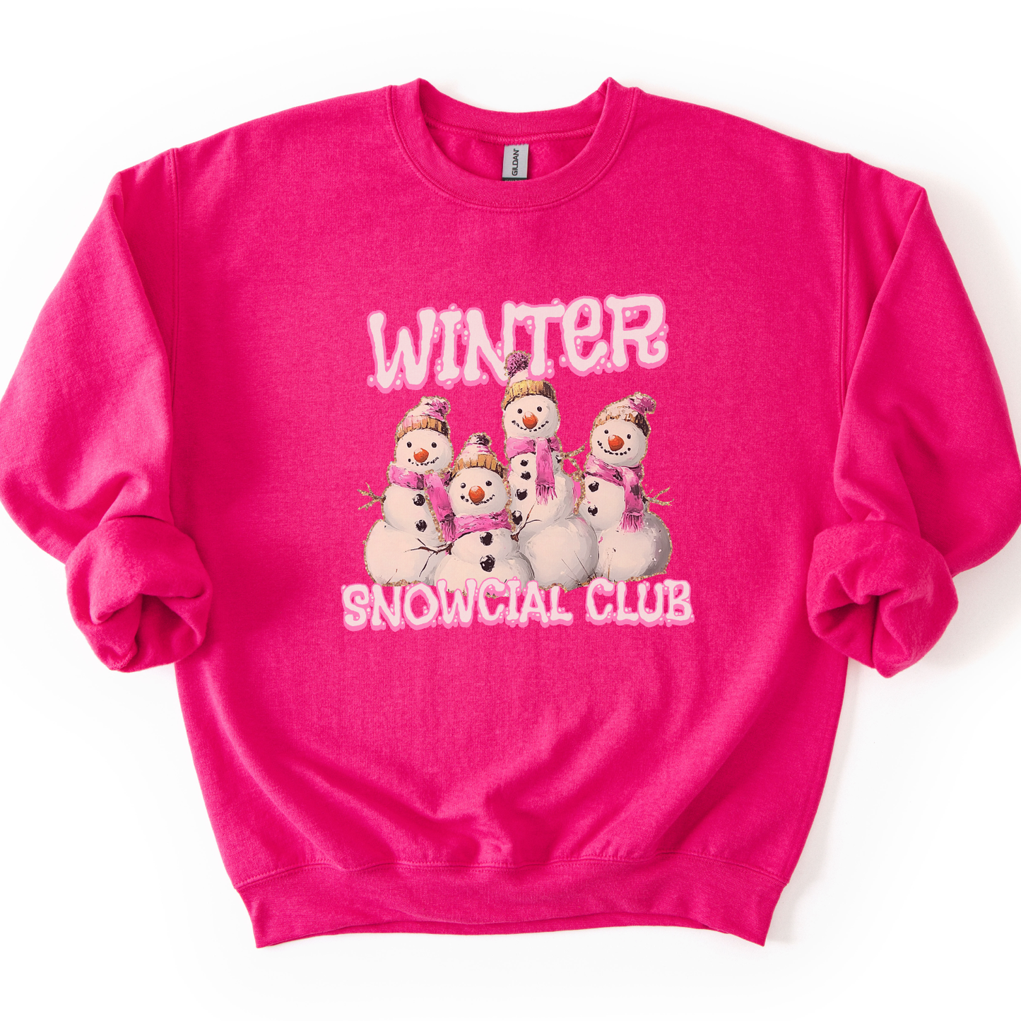 Funny Winter Snowman Club Graphic Crewneck | Holiday