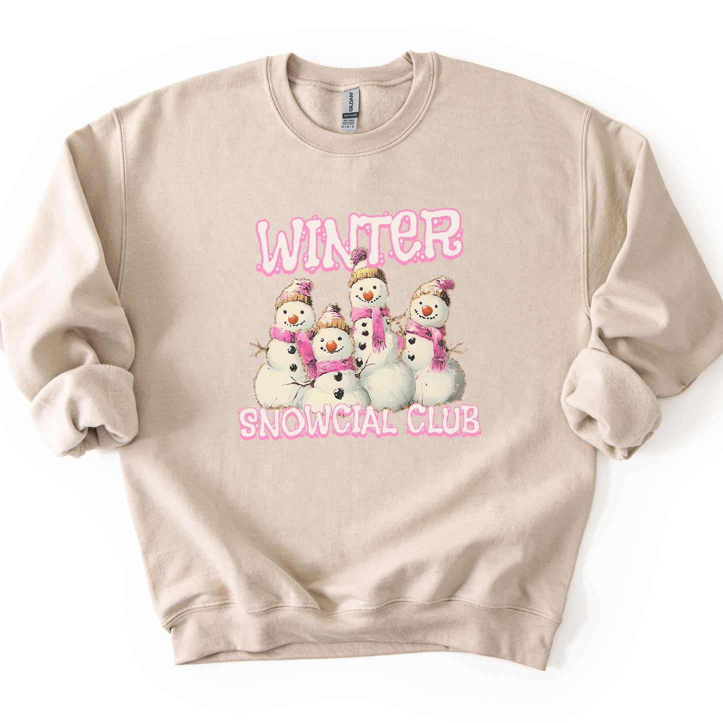 Funny Winter Snowman Club Graphic Crewneck | Holiday