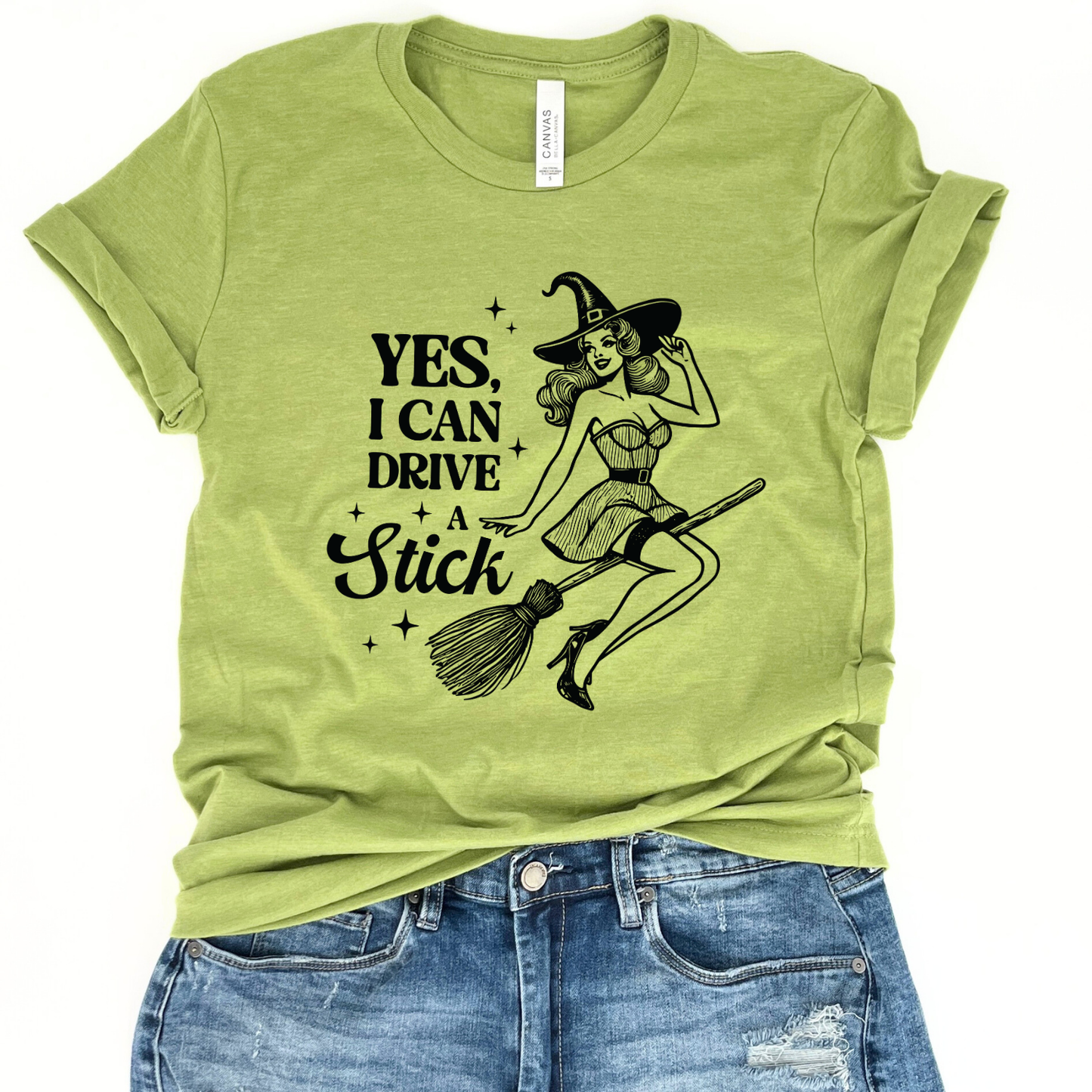 Yes, I can drive a stick halloween t-shirt, Assorted colors