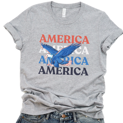 America Eagle Patriotic Unisex Graphic T-Shirt | ATTA TOOD®