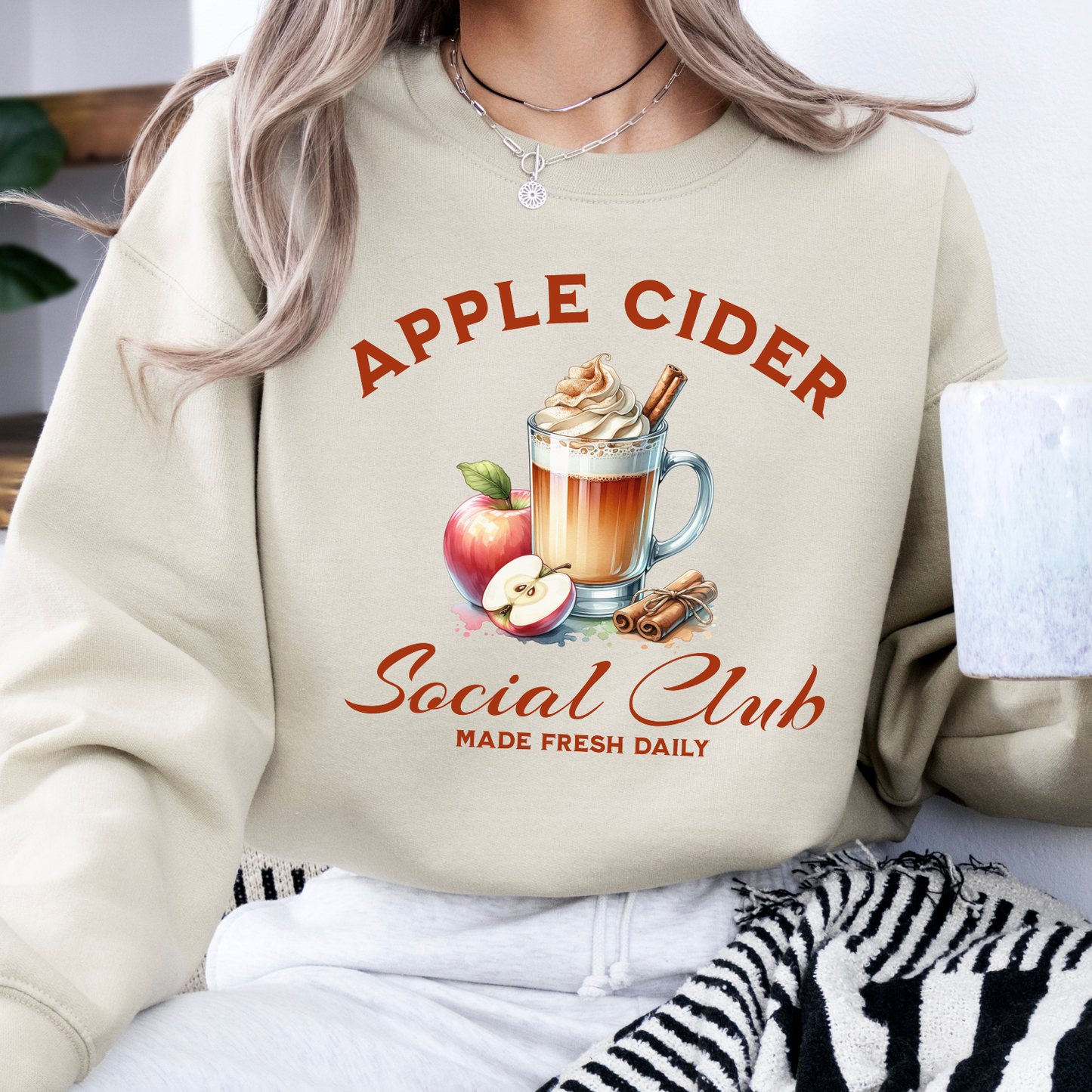 Apple cider social club fall sweatshirt
